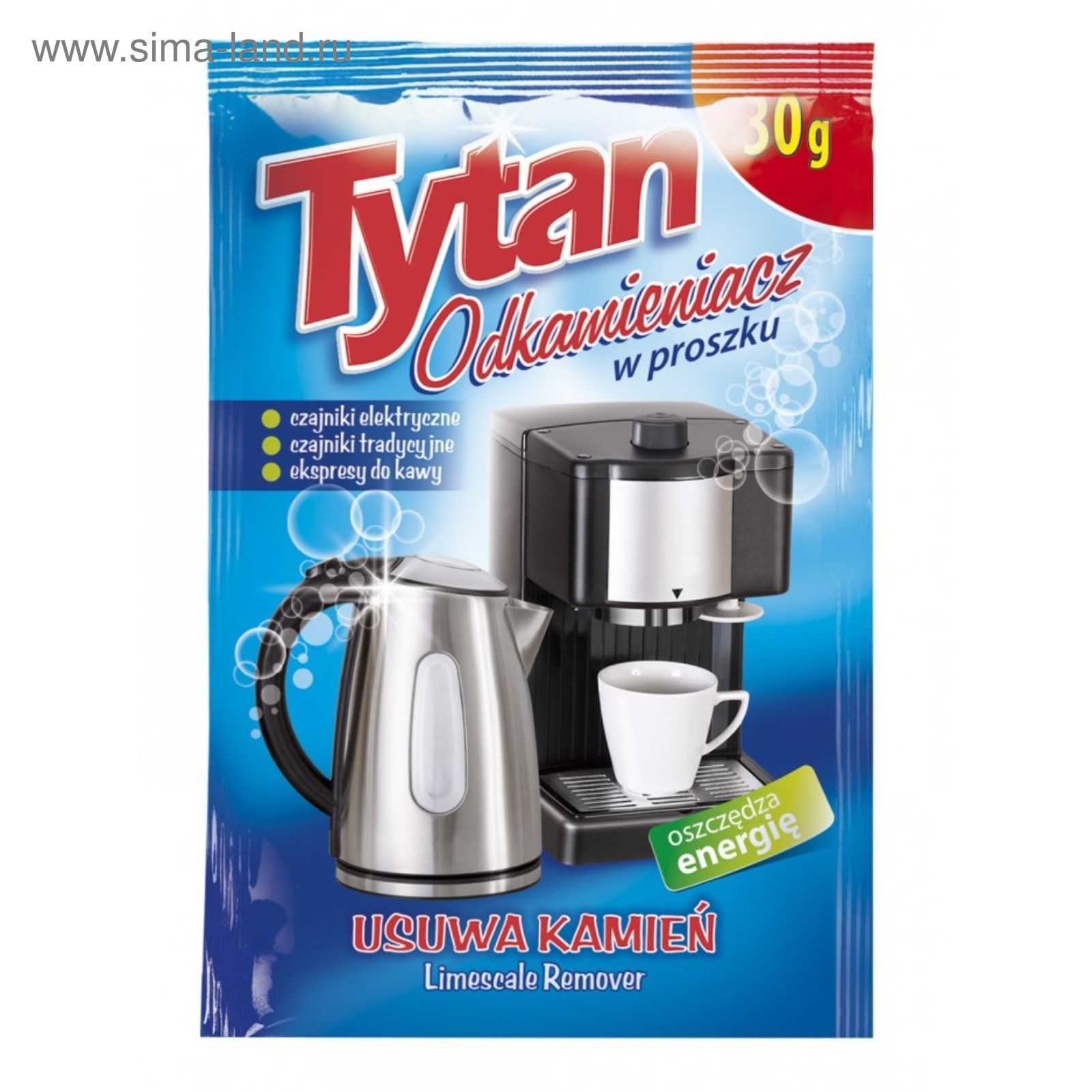 TYTAN Антинакипь (порошок) для чайников, кофемашин, 30 г  (3101,3705)