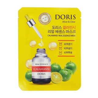 Doris Маска для лица тканевая с экстр. каламондина, обновление кожи Calamansi Real Essence 25мл