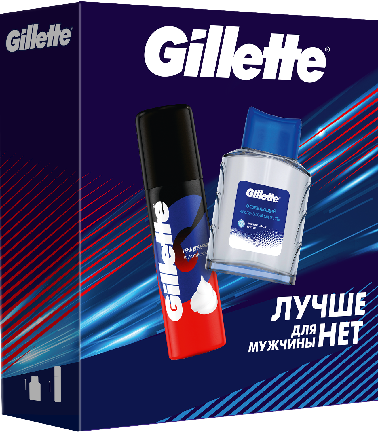 ПН GILLETTE SERIES Лосьон после бритья Освежающий 50мл+GILLETTE Пена для бритья Классическая 50мл