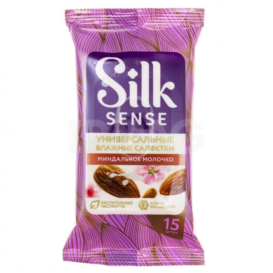Ola Влажные салфетки Silk Sence универсальные Миндальное Молочко уп 15