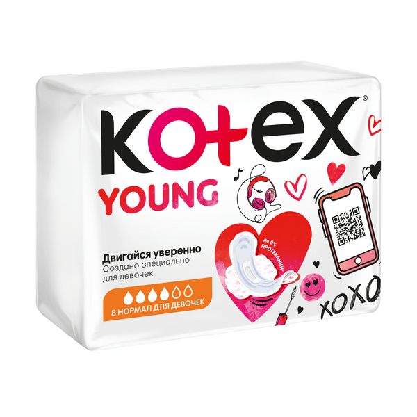 Kotex Young Прокладки для девочек норм 8х16