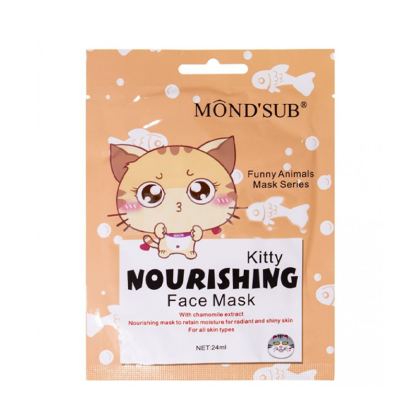 MondSub Маска для лица Funny Animals глубокое питание, кошечка 24 ml
