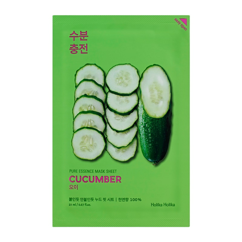 Holika Holika Успокаивающая тканевая маска Pure Essence Mask Sheet Cucumber, огурец