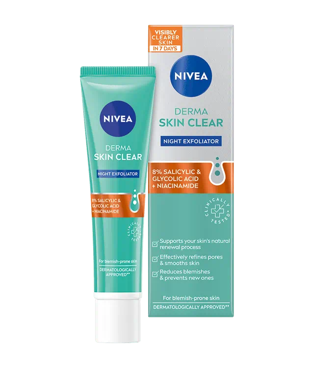 Nivea Химический пилинг для отшелущивания кожи Derma skin clear 40мл