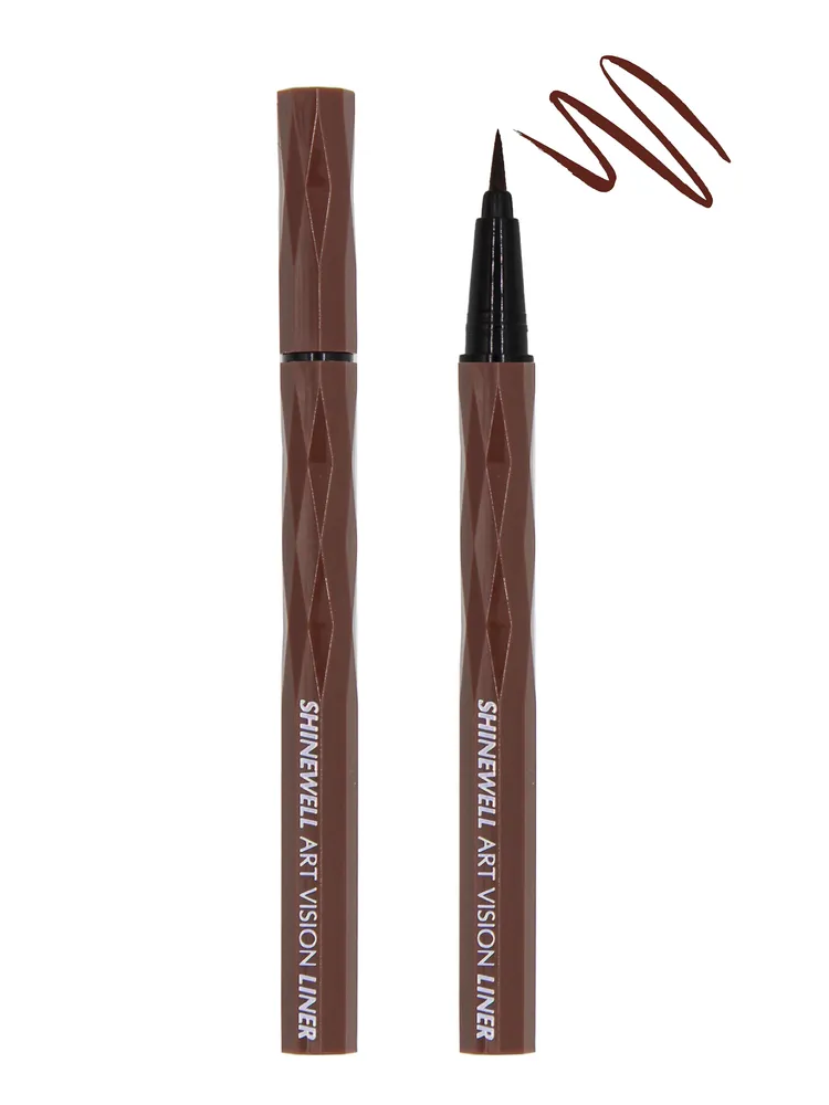 Shinewell Подводка-лайнер для глаз ART VISION LINER (brown)