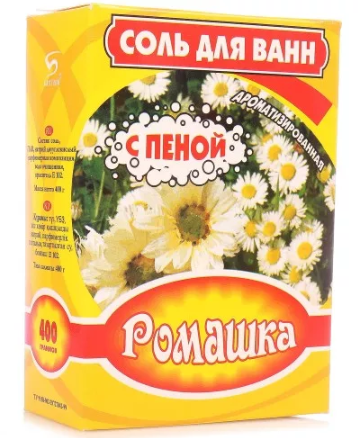 БАХТАШ  Соль для ванн с пеной "РОМАШКА" ,400гр