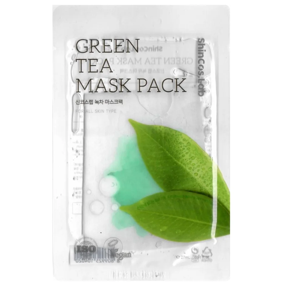 Shincos Lab Маска для лица Cellulose Mask Pack - Green Tea Зеленый чай