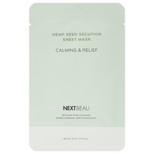 NEXTBEAU HEMP SEED SOLUTION Calming&Relief Mask Маска тканевая Конопляное семя 22 мл