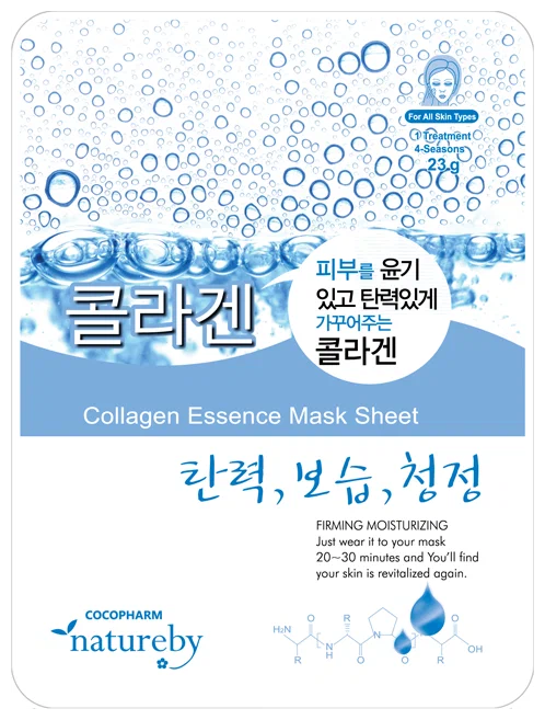 Natureby Маска для лица тканевая с коллагеном Collagen Essence Mask Sheet, 23г