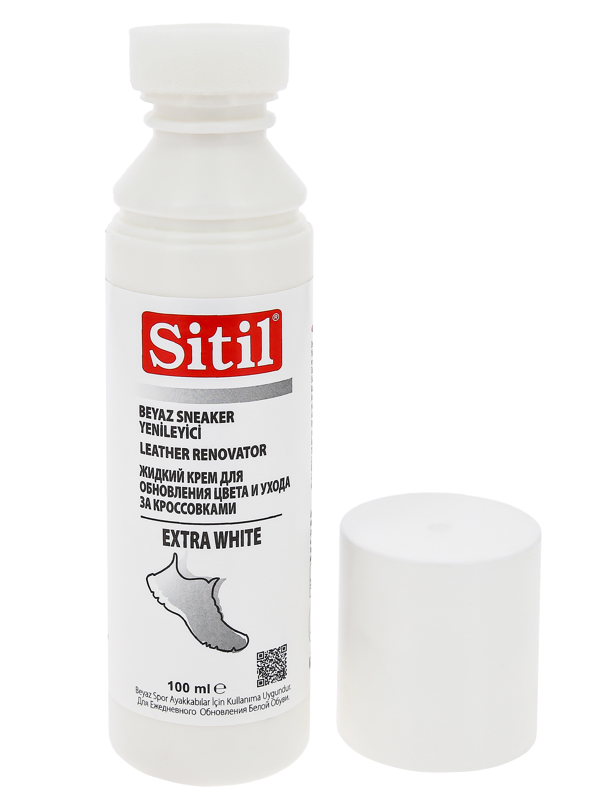 Sitil Leather Renovator Extra White жидкая краска для гладкой кожи, белый 75 ml,