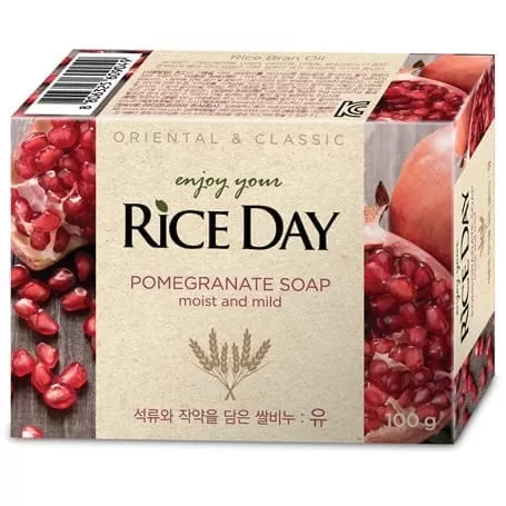 CJ LION Мыло Rice Day(Yu) с экстрактом граната и пиона 100гр