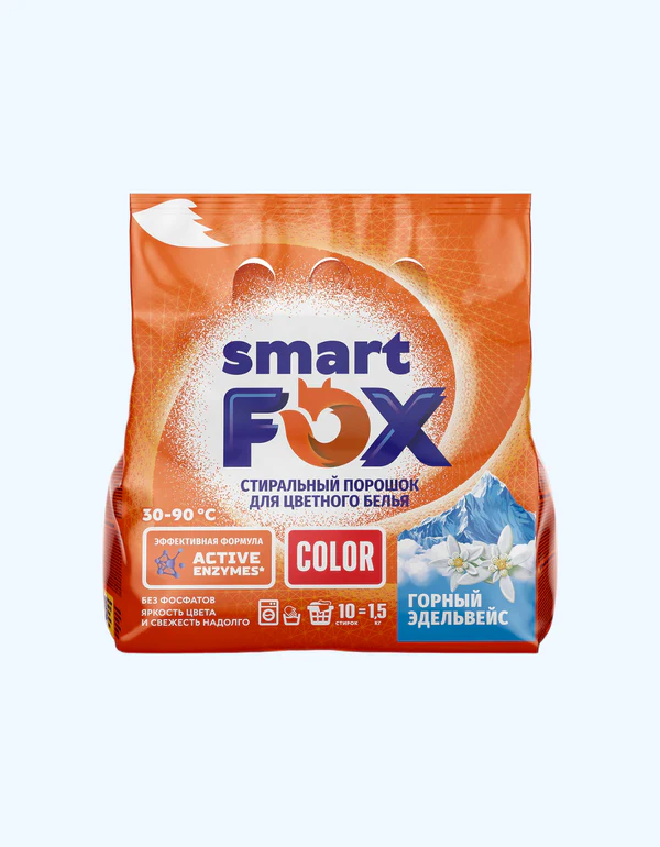 SMART FOX Порошок для стирки COLOR Горный эдельвейс