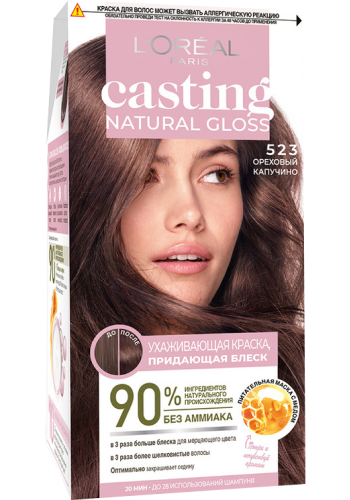 L'Oreal Краска д/волос Casting Natural Gloss #523 Ореховый капучино