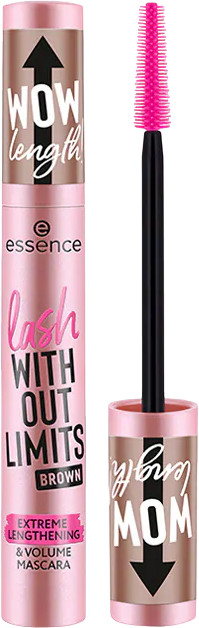 Essence Тушь для ресниц lash WITHOUT LIMITS BROWN LENGTHENING & VOLUME MASCARA 02 