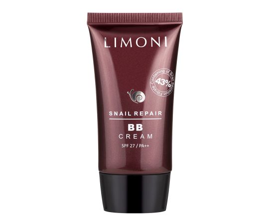 LIMONI ББ крем для лица с экстрактом секреции улитки тон №1 Snail Repair BB Cream 50ml