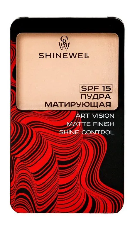 Shinewell Пудра Powder Art vision SPF 15, тон 01