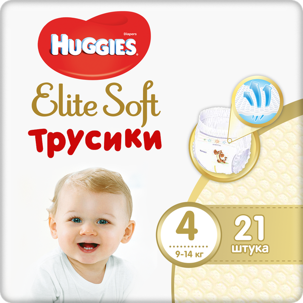 Huggies Подгузники Pants Elite Soft L (4) 21шт