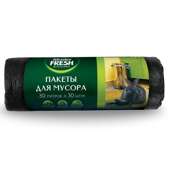 Master Fresh Пакеты для мусора 30л 30шт черные0168