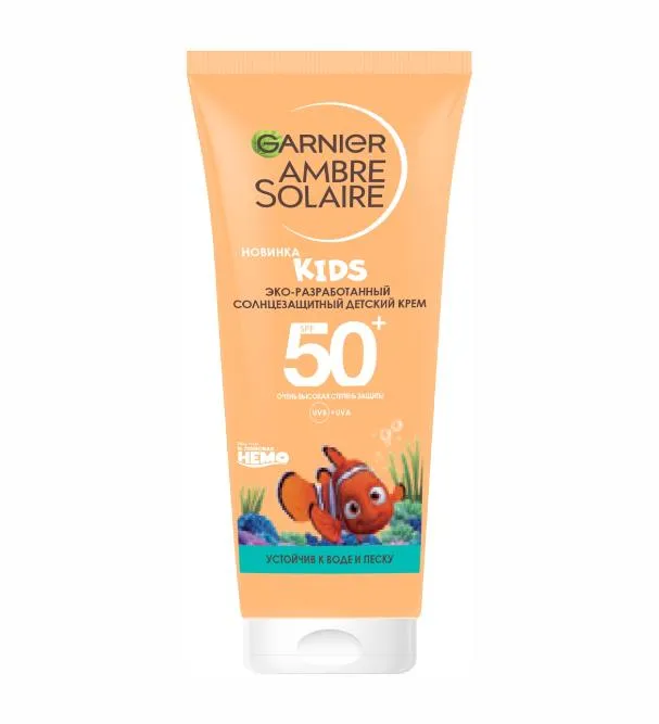 Garnier Солнцезащитный крем Ambre Solaire Hemo SPF50 100мл детский