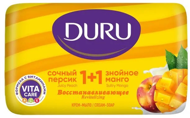 Duru Туалетное крем-мыло Персик & Манго 80гр. 508646