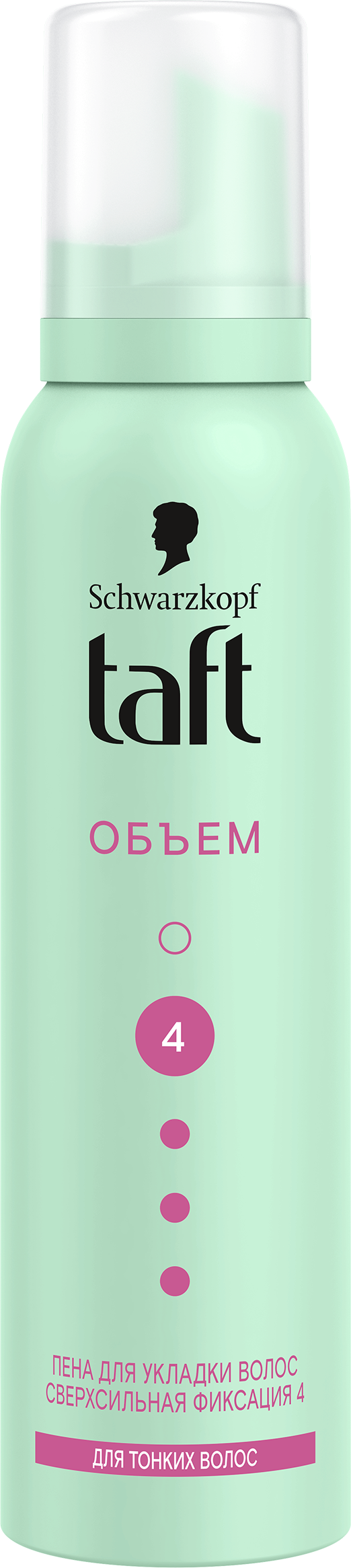 Taft Пена для волос Объем сверхсильная фиксация зеленая, 150мл