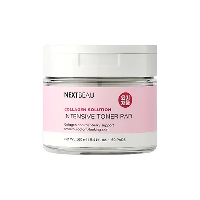 ***NEXTBEAU Тонер-пэды для лица Collagen Solution Intensive с коллагеном 60 шт/160 мл