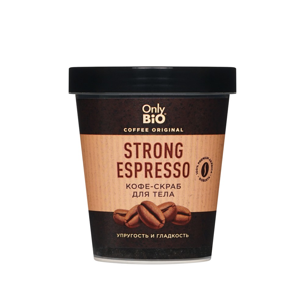 Only Bio 22025 Кофе-скраб для тела STRONG ESPRESSO Coffee Original 230мл/10 шт