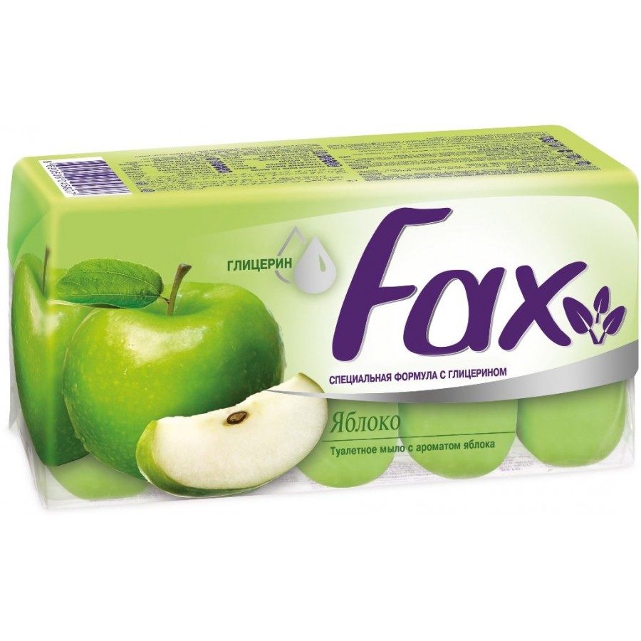 Fax Туалетное мыло Aplle с глицерином Яблоко 5*70гр