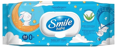 SMILE BABY Салфетки влажные, 84 шт