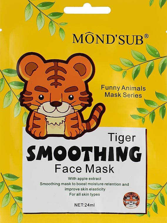 MondSub Маска для лица Funny Animals разлаживание морщин, тигренок 24 ml