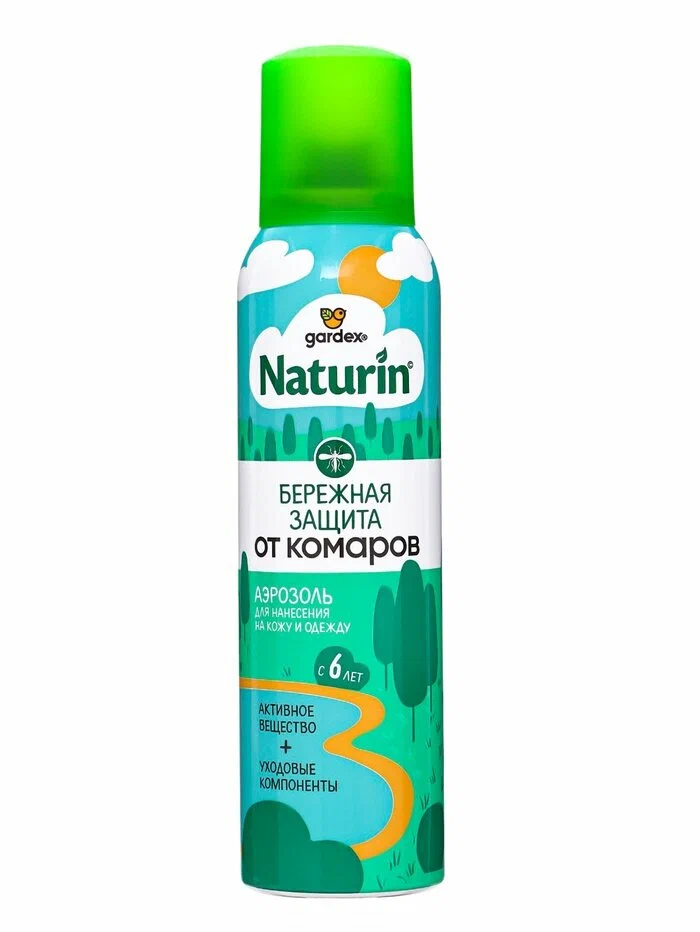 Gardex Naturin Аэрозоль от комаров Бережная защита 150 мл (24)