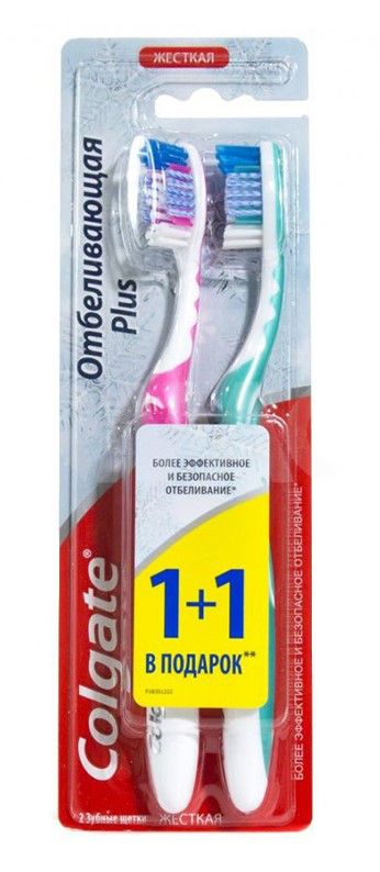Colgate Зубная щетка L3 White Plus Отбел. Жестк. 1+1 х 48