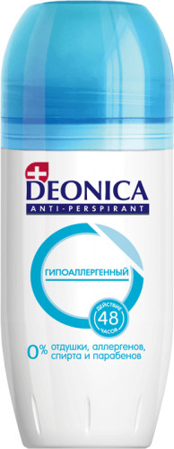 DEONICA Антиперспирант Гипоаллергенный, 50 мл(ролик) 