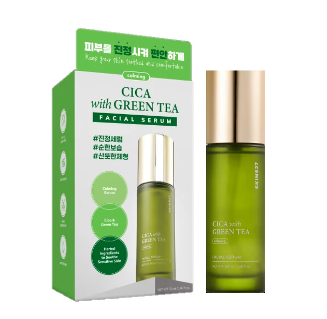 SKIN627 Сыворотка для лица CICA with GREEN TEA INTENSE  Центелла и Зеленый чай 50 мл