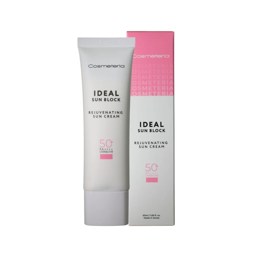 COSMETERIA IDEAL SUN BLOCK REJUVENATING SPF50+/PAA++++/UVA&UVB . КРЕМ СОЛНЕЗАЩИТНЫЙ ОМОЛАЖИВАЮЩИЙ 50