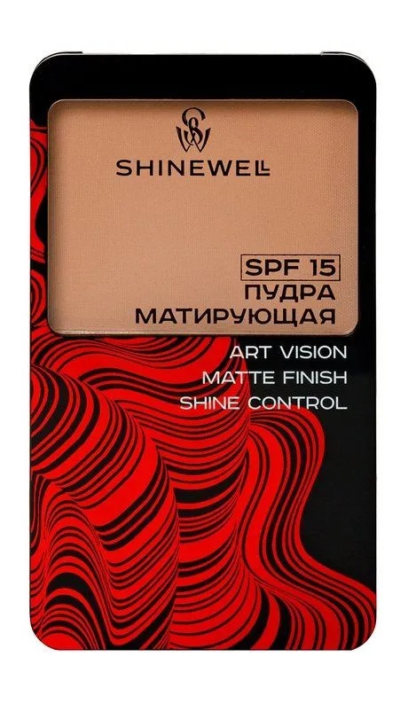 Shinewell Пудра Powder Art vision SPF 15, тон 04