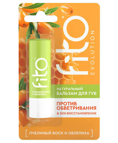 fito evolution Бальзам для губ Пчелиный воск и облепиха
