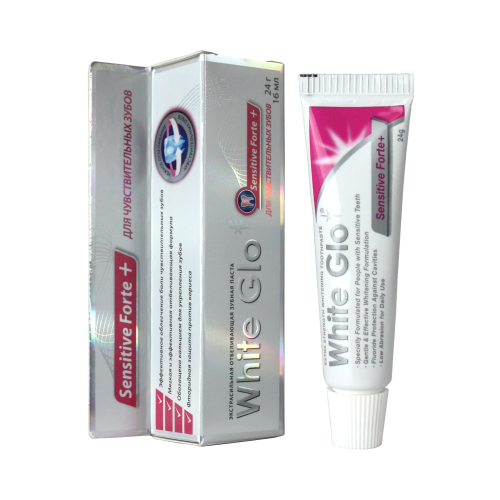 White Glo Зубная паста отбеливающая для чувствительных зубов Sensitive Forte Plus 24гр 0776