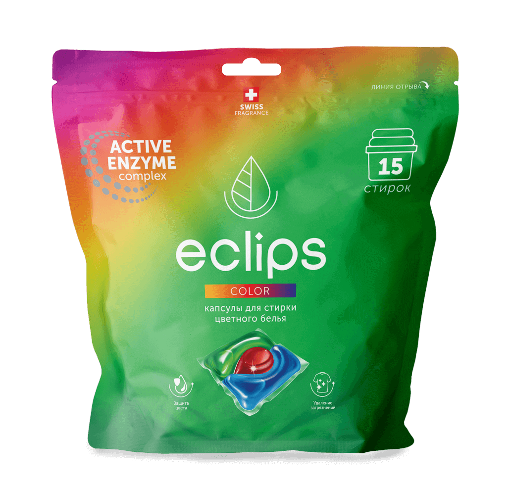 Eclips Капсулы для стирки Color для цветного белья 15шт