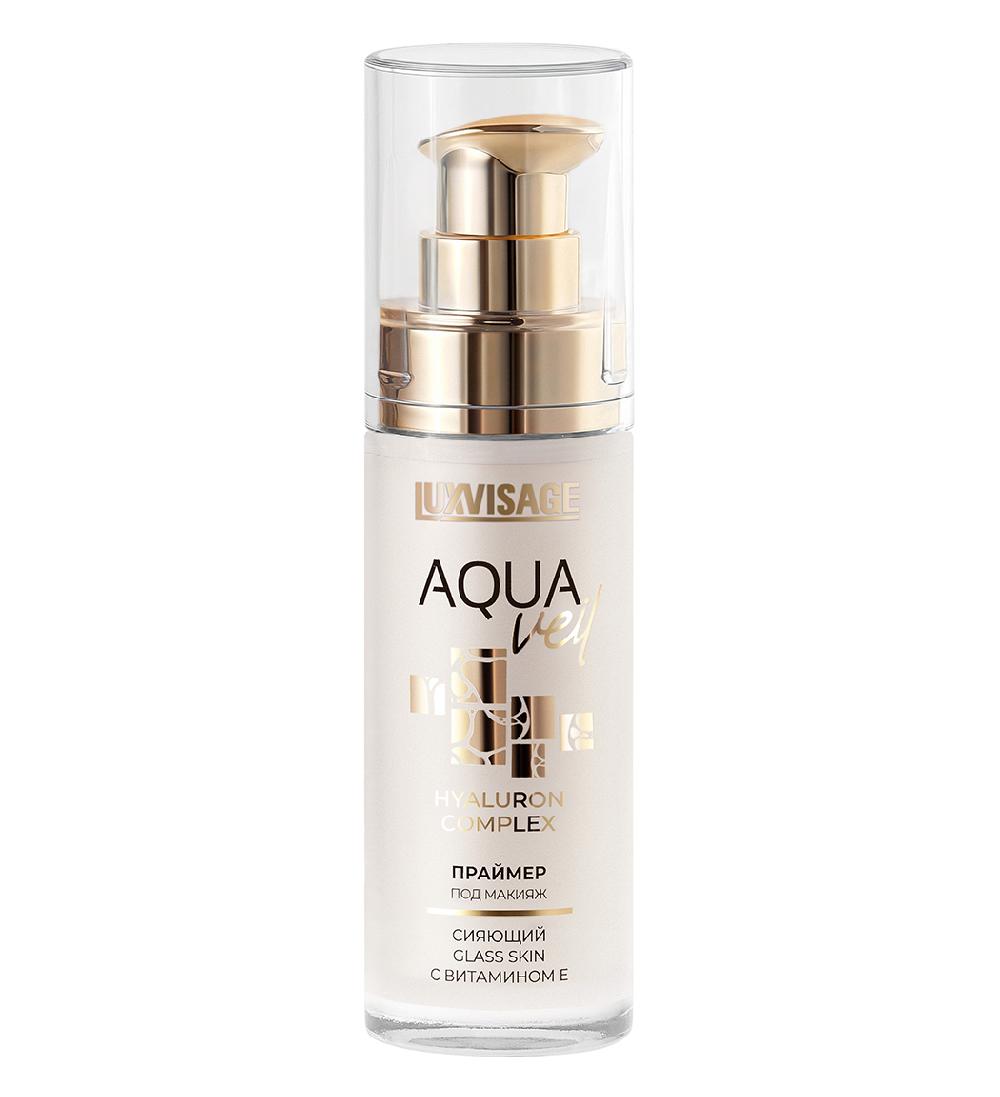 Luxvisage Праймер под макияж сияющий  с витамином Е AQUA veil HYALURON COMPLEX glass skin