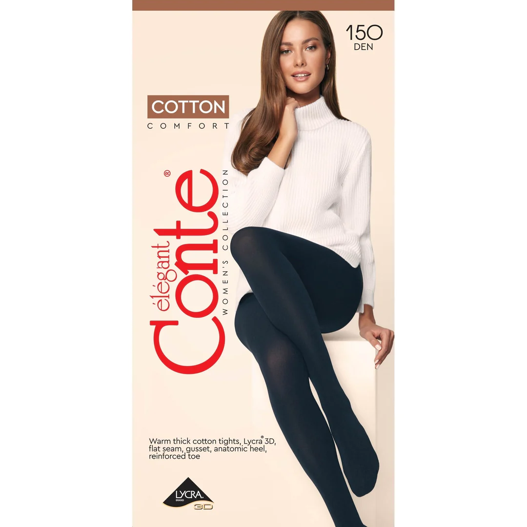 Conte Колготки хлопковые COTTON 150 Nero 3