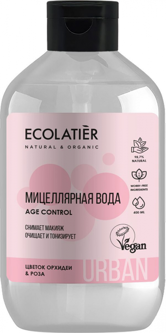 Ecolatier Мицеллярная вода для снятия макияжа Цветок орхидеи & роза 400мл