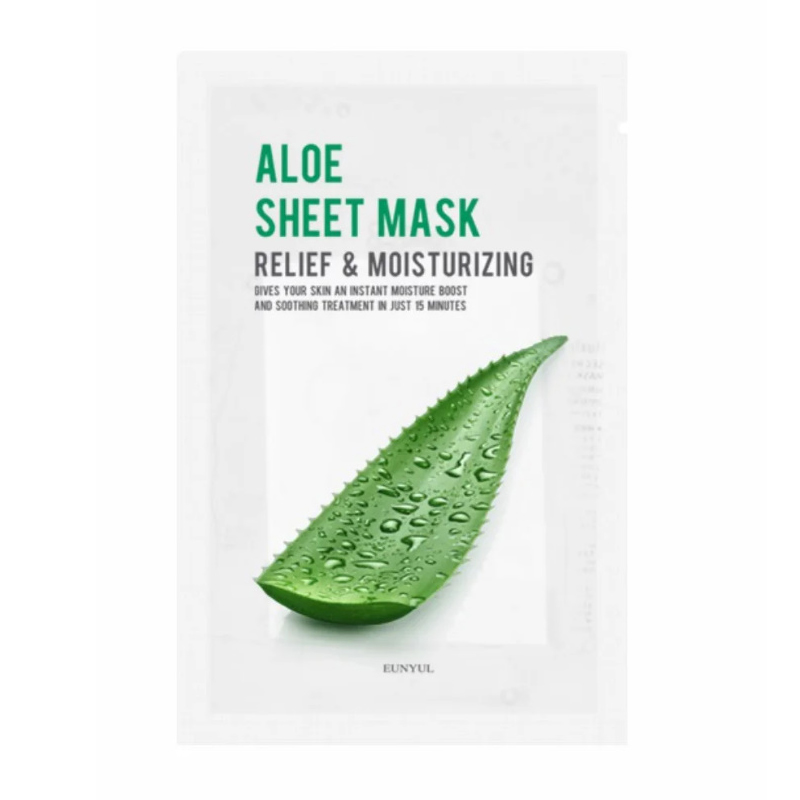 EUNYUL ONE SHOT Ampoule Mask ALOE Ампульная тканевая маска Алоэ 22 мл