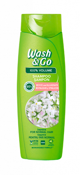 ***Wash&Go Шампунь для нормальных волос с жасмином, 360мл