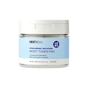 ***NEXTBEAU Тонер-пэды для лица Hyaluronic Solution Moist с гиалуроновой кислотой 60 шт/160 мл