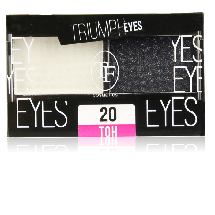 Triumf тени для век "Triumph Eyes" ТЕ-33-20C 2-цв. тон 20 "белый и черный"