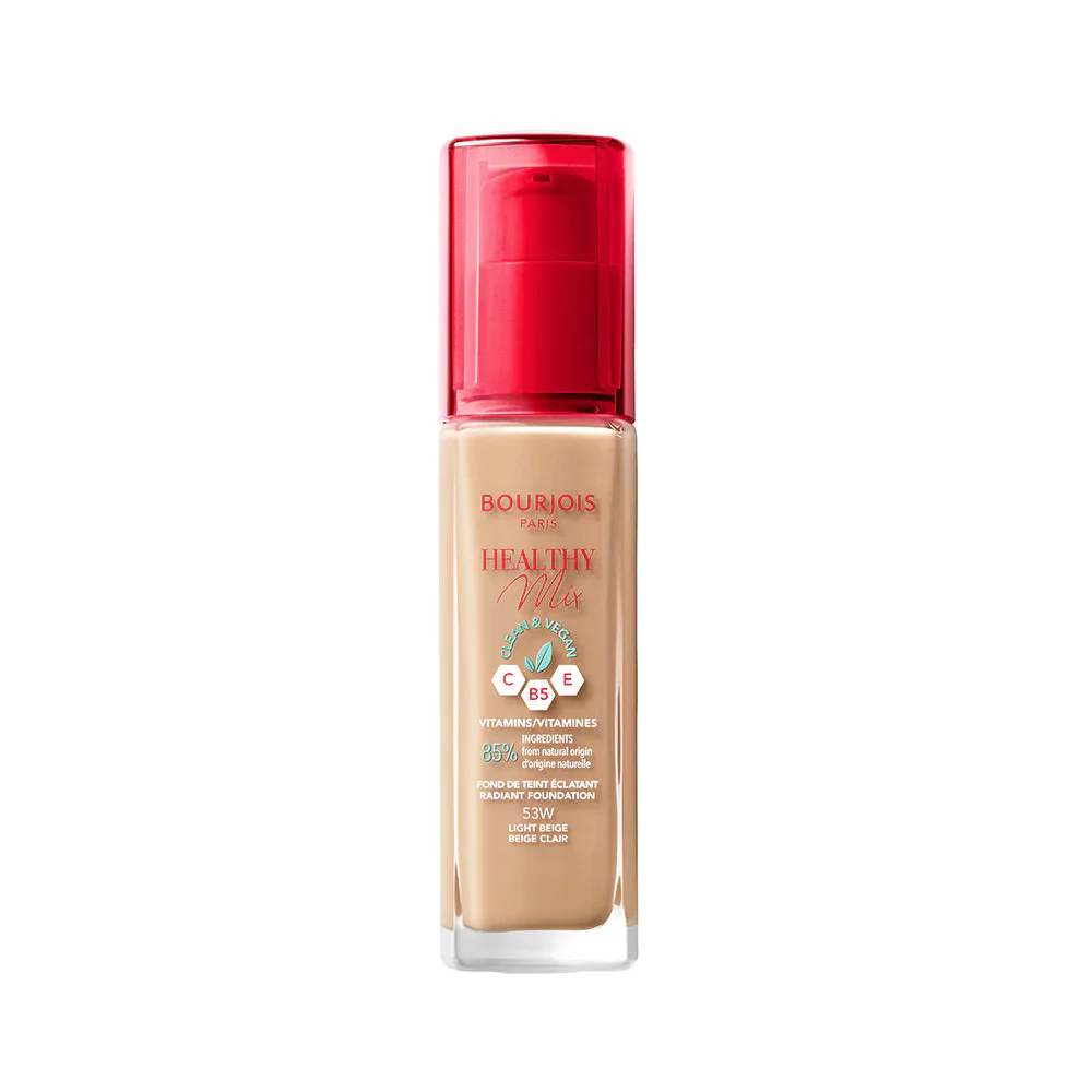 Bourjois Тональная основа д/лица Healthy Mix Clean Foundation #53W Light Beige, 30мл