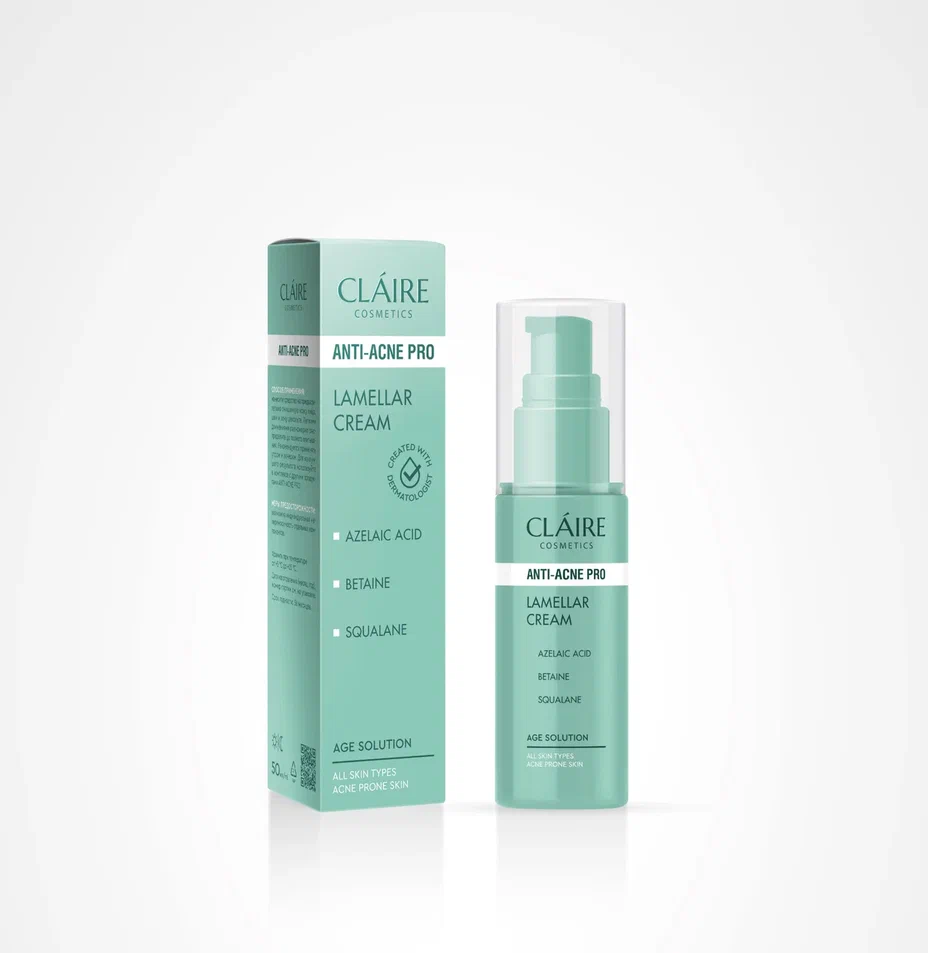 Claire ANTI-ACNE PRO Крем ламеллярный для лица 50 мл