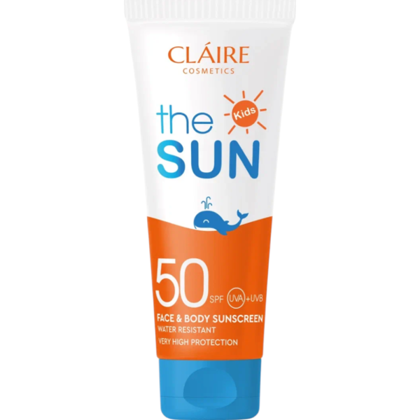 Dilis Солнцезащитный крем ДЛЯ ДЕТЕЙ водостойкий SPF50 / 200мл (марка CLAIRE COSMETICS, серии "THE SU