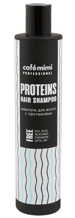 ***Cafe Mimi Шампунь для волос с протеинами (черный) 300мл 